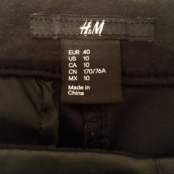 H&M Faux Leather Skinny Pants-Size 10 - Picture 6 of 8